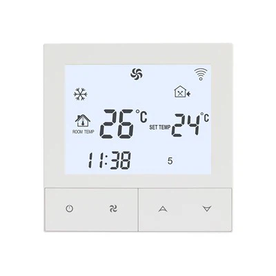 เทอร์โมสตัทคอยล์พัดลมแบบดิจิตอล 3 ความเร็วแบบปุ่มกด TDS72-AC